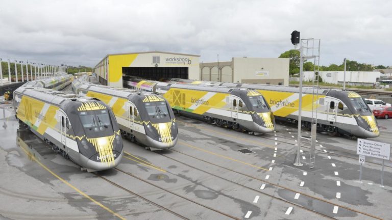 Four Brightline trains