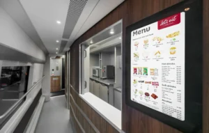 Cafe Bar area onboard the LNER 'Serenza' Class 897