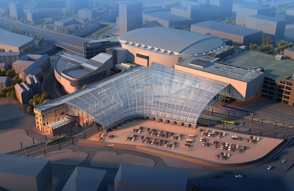 Aerial view of the revamped Manchester Victoria. Credit: Network Rail.