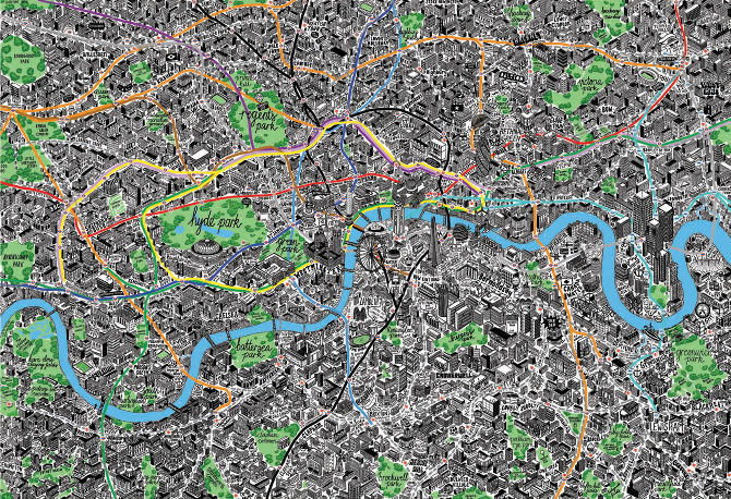 Jenni Sparks' incredible London map.