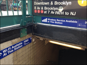 36 stations across the New York city subway system gained free wifi in 2013. Image credit: anthonymobile on Flickr.