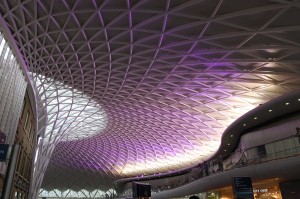 The stunning new roof at King's Cross.