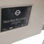 New bus for London plaque