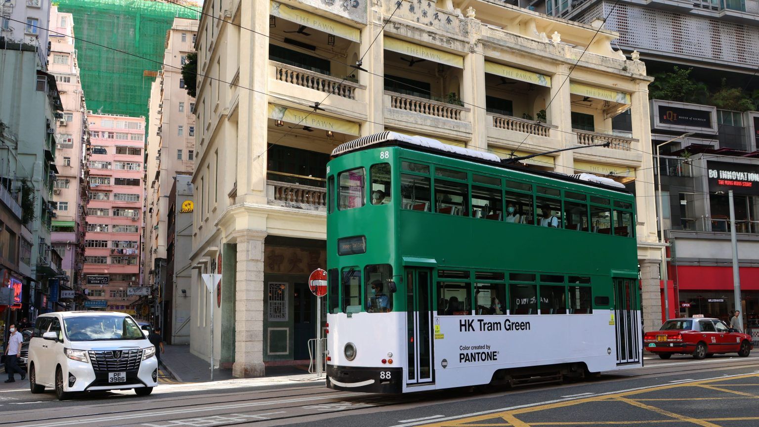 HK tram green