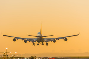 Boeing 747: into the sunset.