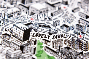 Jenni's map of London features many familiar sights...