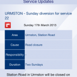 First bus diversions