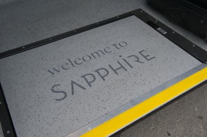 Sapphire wheelchair ramp branding. Image credit: thebuspeople.co.uk