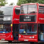 Stagecoach London Enviro 400 SN63 JVM with the new TfL standard white blinds. Image credit: London Transport3 (MarkMcwalter) on Flickr.